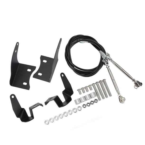 Tracción de la cuerda de alambre del capó delantero, línea de bifurcación del soporte del capó del motor de acero de tracción del cable de alambre del capó delantero para FJ CRUISER XJ10 2007-2021