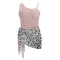 thumbnail image 6 of Whosucclay Leopard Glitter Pattern Girls One Piece Bathing Suit with Mesh Cover Up, Sun Protection Girls One Piece Swimsuits for Little Girls, Athletic, 9-10 Years Old, 6 of 10