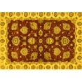 thumbnail image 1 of Ahgly Company Machine Washable Indoor Rectangle Oriental Yellow Traditional Area Rugs, 8' x 10', 1 of 4