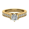 thumbnail image 4 of 3/4 CT TW Round Brilliant Accented Diamond Engagement Ring 14K Gold ( G , I1 ), 4 of 5