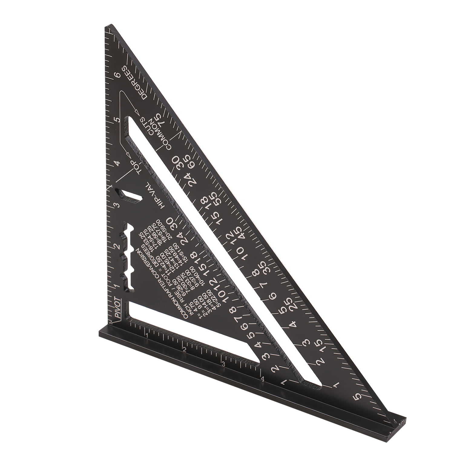 7" Aluminum Alloy Measure Square Carpent Triangle Ruler Protractor Miter F