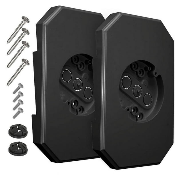 Bloques de Montaje de Revestimiento,Kit Montaje Revestimiento para Exteriores,Placa Montaje de Revestimiento para Revestimiento 1/2 Pulgada Solape Doble y 4 Pulgadas, Paquete de 2