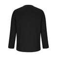 thumbnail image 7 of SHTXOZHI Fall Tee Shirts for Men Long Sleeve Lace-Up Pullover Shirts Solid Color Casual Tops, 7 of 7