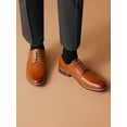 thumbnail image 2 of Bruno Marc Mens Lace Up Leather Shoes Classic Brogue Oxford Shoes BROWN Size 11, 2 of 8