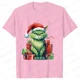 thumbnail image 1 of Señora Año Nuevo manga corta lindo gato estampado Tops moda mujer camisetas camisa tendencia gráfico Navidad regalo ropa femenina camiseta, 1 of 5