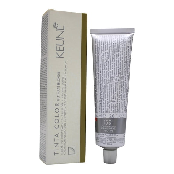 Keune Tinta Color 1531 Permanent Color Super Golden ASH Blonde 2 Oz