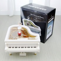 FOLOYORI Musical Box for Women in White with Clockwork 1Set