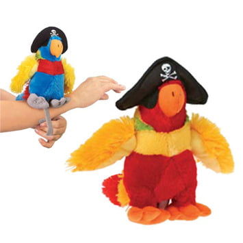 6" Fiesta Toys Pirate Parrot with Hat Stuffed Animal Plush Toy 