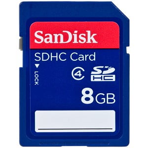 SanDisk 8GB SDHC Memory Card (RETAIL PACKAGE)