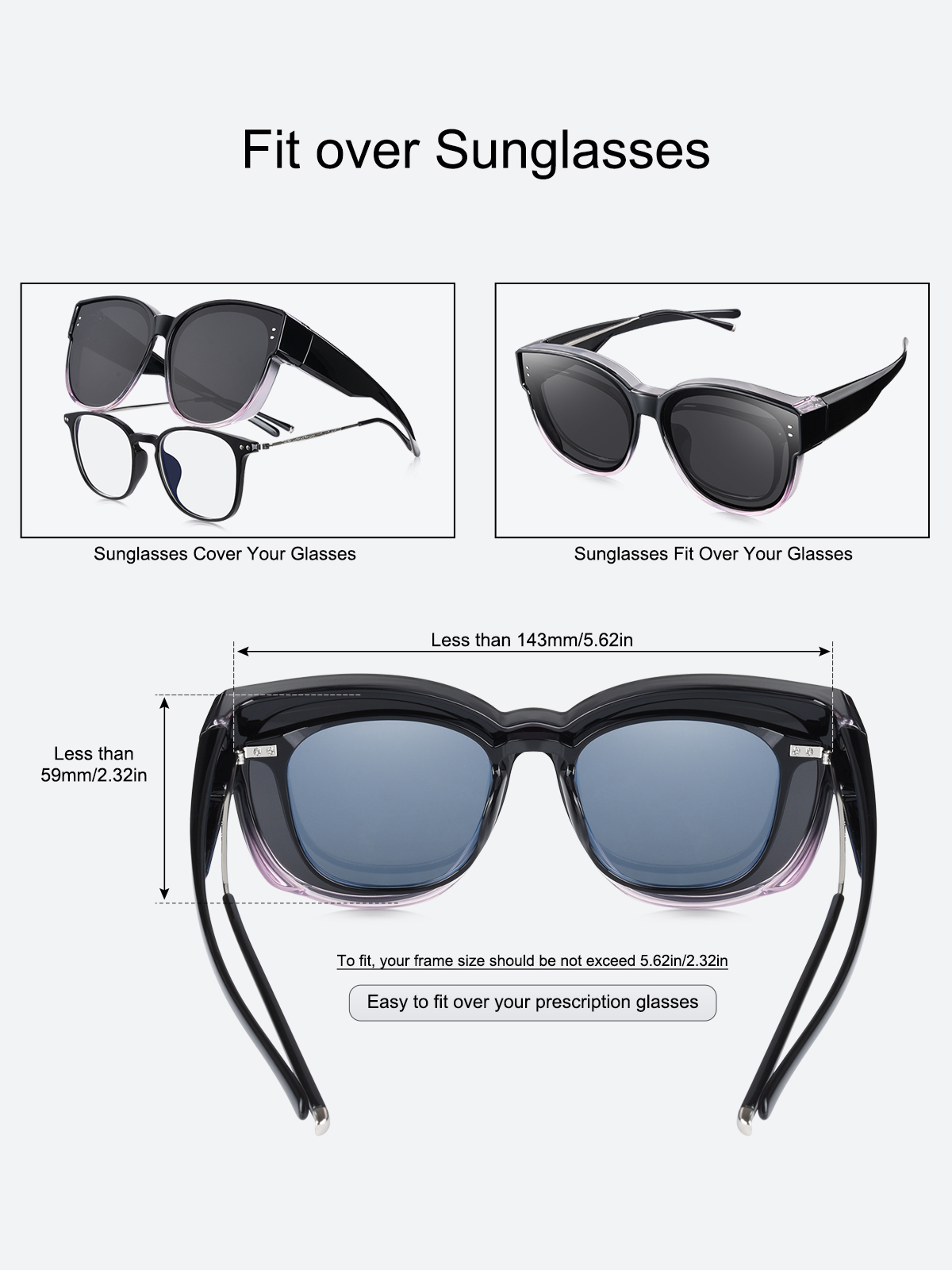 TINHAO Oversized Fit-Over Polarized Sunglasses photo 5
