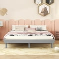 thumbnail image 3 of Miniyam Full Platform Bed , Low Profile Wooden Bed with Slats, No Box Spring Needed, Modern Design for Teen, Gray, 3 of 6