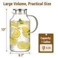 thumbnail image 2 of Jarra de vidrio Snuvid de borosilicato de 3,8 L con tapa y pico vertedor, 2 of 7
