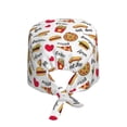 thumbnail image 2 of Xecao Fast Food Print Men Women Adjustable Working Cap with Button Unisex Hats Sweatband, 2 of 7