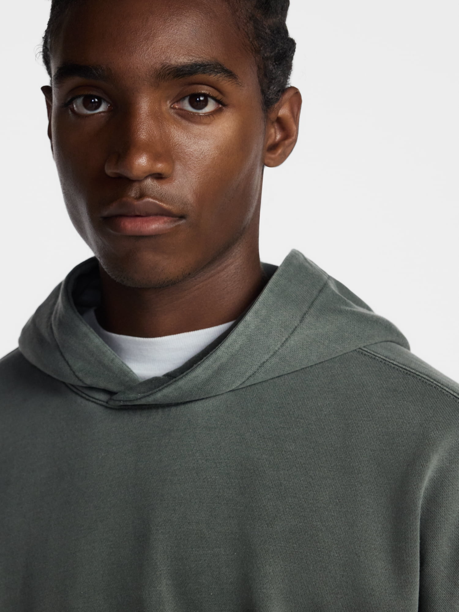 No Boundaries Boxy Fit Oversized Fleece Hoodie with Long Sleeves, Men's XS-4XLT
