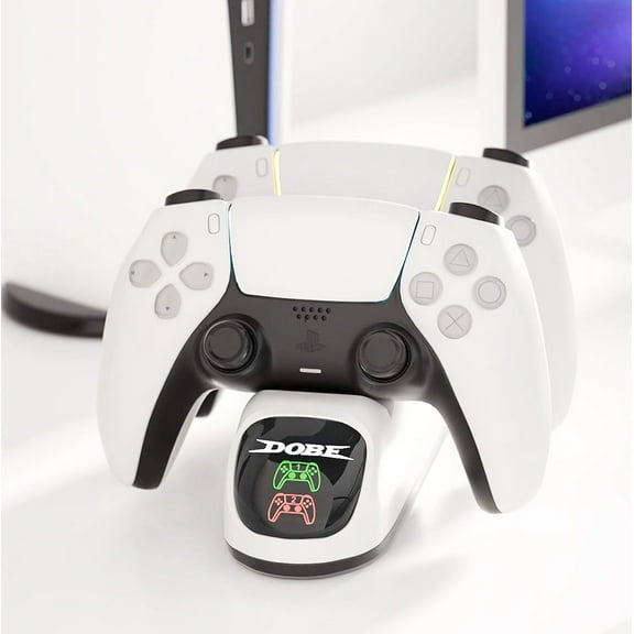 PS5 Controller Charging Station with LED Indicator,Dual USB Charging Dock for Playstation 5/PS5 Controller