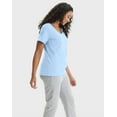 thumbnail image 2 of Hanes Perfect-T Women's V-Neck Cotton T-Shirt Light Blue 2XL, 2 of 5