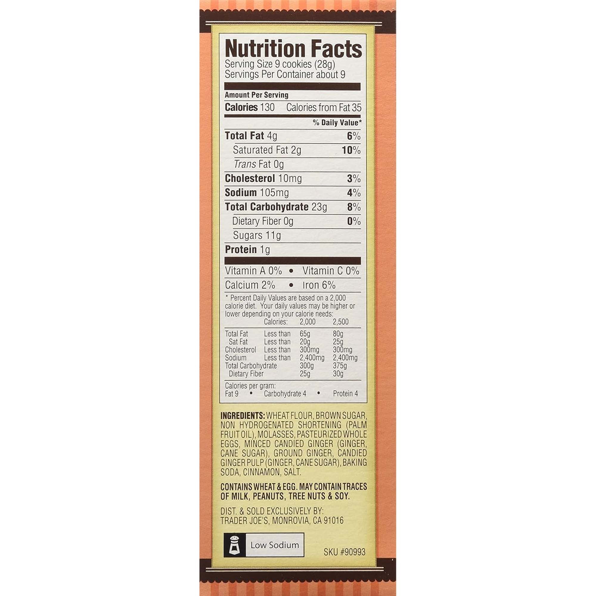 Trader Joe's Cookie Thins Triple Ginger, 9 oz, Pack 3