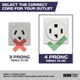 thumbnail image 7 of Iron Forge Cable 4 Prong Dryer Cord 15 ft, Black 10/4 NEMA 14-30 Plug 30 Amp Extension Cord 15 Foot for Dryer & EV with Ring Terminals, 125V/250V SRDT, 7 of 7