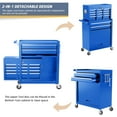 thumbnail image 3 of Aukfa Tool Chest, 2 in 1 Steel Rolling Tool Box & Cabinet on Wheels for Garage, 8-Drawers, Blue, 3 of 11