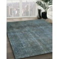 thumbnail image 3 of Ahgly Company Machine Washable Indoor Round Abstract Light Slate Gray Area Rugs, 3' Round, 3 of 7