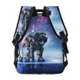thumbnail image 3 of Haiem Astronauts Start Running Printed School Backpack,Casual Travel Lightweight Backpack,Durable Comfortable Multifunctional Backpack,Laptop Backpack, 3 of 6