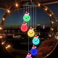 thumbnail image 3 of 2pcs Solar Navidad Viento Chimes Colgando Lámpara LED Césped Paisaje Decoración kusrkot Luz de chime de viento, 3 of 8