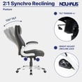 thumbnail image 5 of Nouhaus Posture Ergonomic PU Leather Office Chair. Click5 Lumbar Support with FlipAdjust Armrests. Modern Executive Chair and Computer Desk Chair, 5 of 8