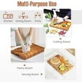 thumbnail image 6 of Costway End Grain Cutting Board 18" Teak Wood Chopping Block with Hand Grip, 6 of 10