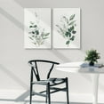 thumbnail image 3 of ArtbyHannah 2 Pieces 16x24 inch Modern Framed Canvas Wall Art Set with Botanical Green Eucalyptus Leaf Prints for Bedroom Ready to Hang, 3 of 10