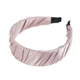thumbnail image 5 of Unique Bargains 1 Pc Headband Wide Pleats Satin Hair Accessories Pink, 5 of 5