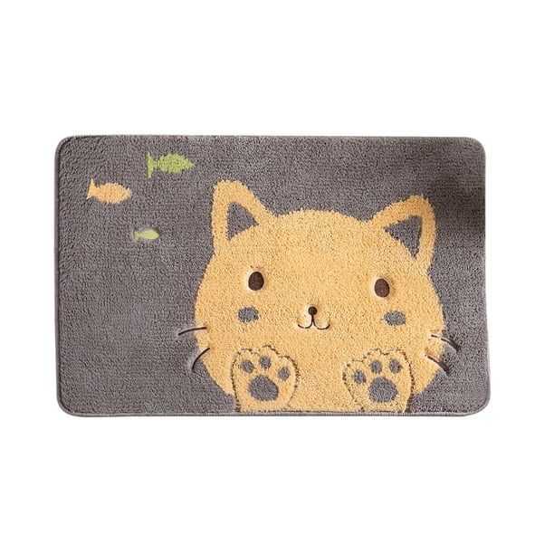 Felpudo de dibujos animados para puerta, tapete absorbente para pies, puerta de casa, entrada al baño, alfombra antideslizante