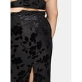 thumbnail image 2 of Madden NYC Women's and Women's Plus Velvet Burnout Midi Dress, Sizes XXS-4X, 2 of 4