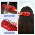 thumbnail image 3 of Unique Bargains 1 Pcs Hair Brush Detangling Brush for Women Men Hair Brush for Straight Curly Red Plastic, 3 of 7