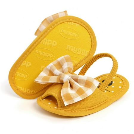 

Infant Baby Boys Girls Sandals Lattice Bow Casual Ruffled Shoes Anti-Slip Soft Sole Newborn Prewalker First Walking Shoes 0-18M
