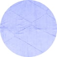 thumbnail image 1 of Ahgly Company Machine Washable Indoor Round Solid Blue Modern Area Rugs, 3' Round, 1 of 4