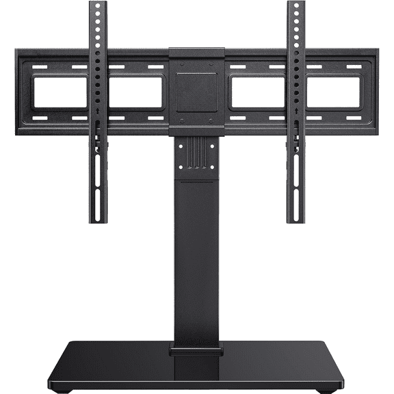 Universal Swivel TV Stand Base, Table Top TV Stand for 37-75 inch LCD LED TVs, Height Adjustable TV Mount Stand with Tempered Glass Base, VESA 600x400mm, Holds up to 99lbs, PSTVS13