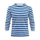 thumbnail image 5 of Ceisia Men's Spring Summer Casual Regular Fit Crew Neck Three-Quarter Sleeve T-Shirt Multi-Color Striped Cotton-Like Jersey Stretch Fabric Blue L Gifts, 5 of 6