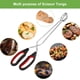 thumbnail image 3 of Paquete de 2/3 pinzas de tijera de acero inoxidable de 9/11/12 pulgadas para cocinar, hornear, pan, comida, barbacoa, parrilla, herramienta para voltear alimentos, 3 of 6