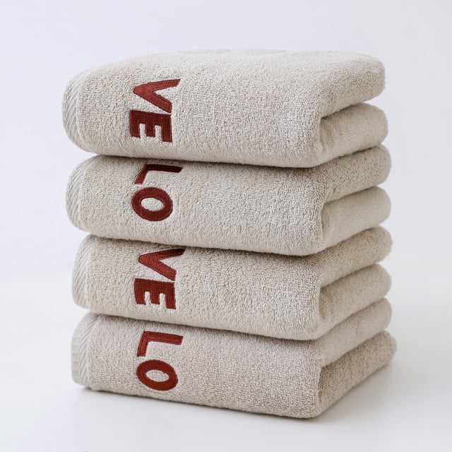 Juego de Toallas de Baño Gruesas, Suaves y Absorbentes (4 Unidades). Ideales para El Hogar, para Lavarse La Cara o Como Regalo.