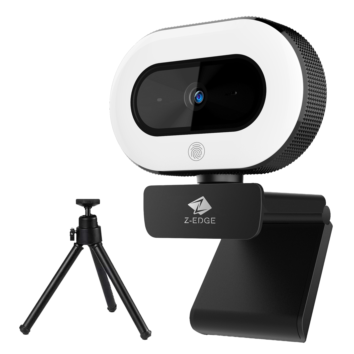 Z-EDGE Full HD 1080p 2.0-MP Auto-Focus Webcam and Ring Light with Full Directional Microphone, ZW560D, ZW560D