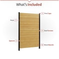 thumbnail image 6 of 6ft H x 4ft W Surface Mount Wood Privacy Screen, Outdoor Privacy Wall, Fence Panels for Outside Patio Balcony or Deck, Wood Fence Panel, Decorative Screen, Enclo EC18047, 6 of 8