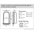 thumbnail image 2 of Ekena Millwork 25"W x 51 3/8"H x 13 5/8"D Artis Wall Niche (RO: 19 1/4"W x 41"H x 6 3/4"D), 2 of 2