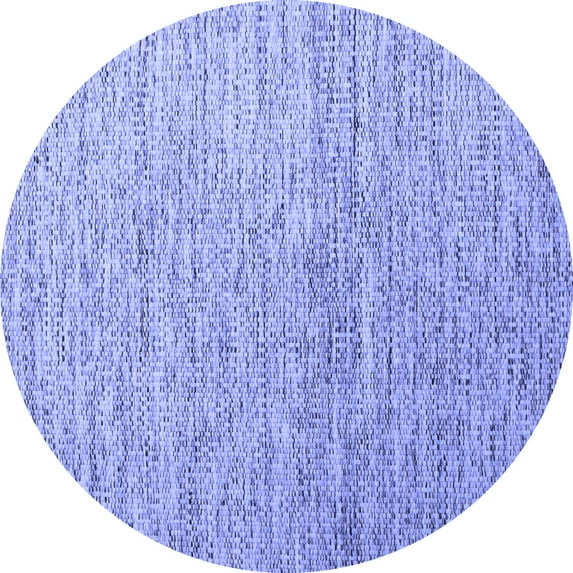 Ahgly Company Indoor Round Abstract Blue Contemporary Area Rugs, 8' Round