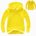 thumbnail image 2 of KPOPLK Teen Boys' Hoodie Sweatshirt with Pocket Long Sleeve Hooded Pullover Casual Plain Active Sweatshirt for Kids 2-14Y Yellow Size 7-8 Years, 2 of 5
