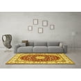 thumbnail image 3 of Ahgly Company Machine Washable Indoor Square Persian Yellow Traditional Area Rugs, 8' Square, 3 of 4