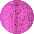 thumbnail image 1 of Ahgly Company Indoor Round Oriental Pink Industrial Area Rugs, 7' Round, 1 of 4