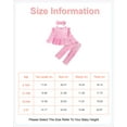 thumbnail image 2 of 18 Months Baby Girls Clothes 24 Months Girls 3PCS Outfits Tie-dye Winter Clothing Set Toddler Girls Long Sleeve Top Pants Headband Set Pink, 2 of 9