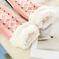 thumbnail image 4 of Aocisk Chaussettes Antidérapantes Confortables pour Femmes avec Semelle Doublée pour Intérieur et Extérieur Rose Taille Unique, 4 of 4