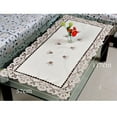 thumbnail image 1 of White Embroidered Lace Table Cloth Floral Tablecloth Wedding Party Satin Fabric 4# (square 57*117cm), 1 of 8