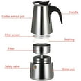 thumbnail image 6 of Stovetop Coffee Maker, 6 Cup Stainless Steel Moka Pot Espresso Maker Coffee Pot with Electric Stove, 500W Stovetop Espresso Machine Italian Espresso Maker for Home Bar Office, 6 of 9